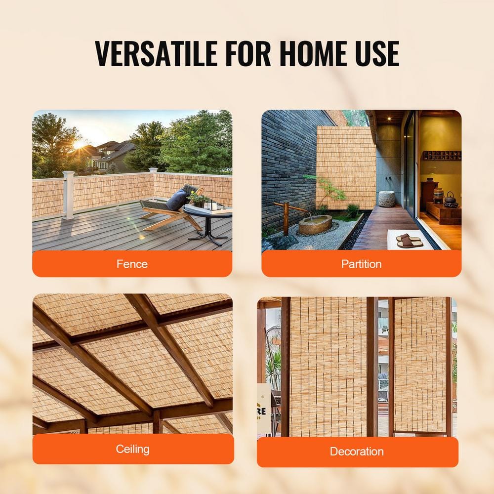 Natural Reed Privacy Screen Fence for Garden and Patio