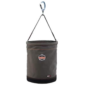 Arsenal 16 in. Tool Bucket w D-Ring, Gray Canvas