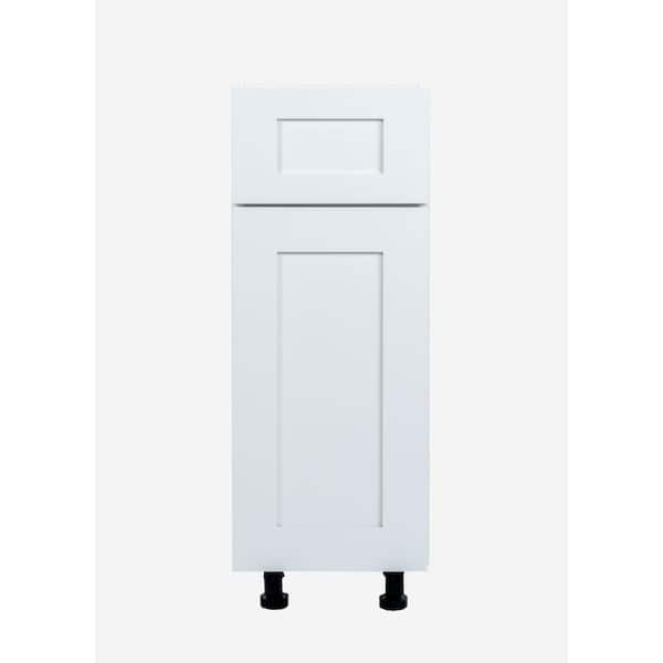 Everest 12 in. W x 24 in. D x 34.5 in. H Ready to Assemble Shaker Base Kitchen Cabinet in White