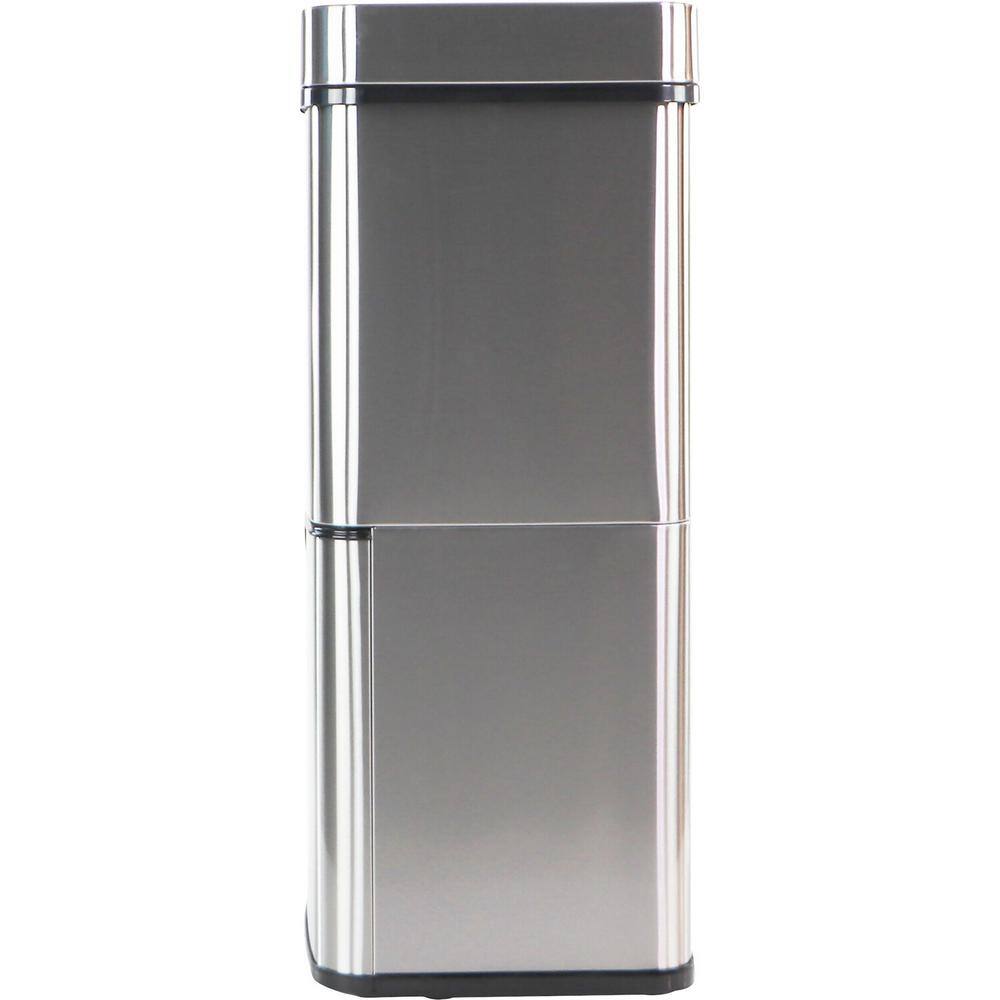 62L Stainless Steel Touchless Dual Bin Kitchen Trash Can
