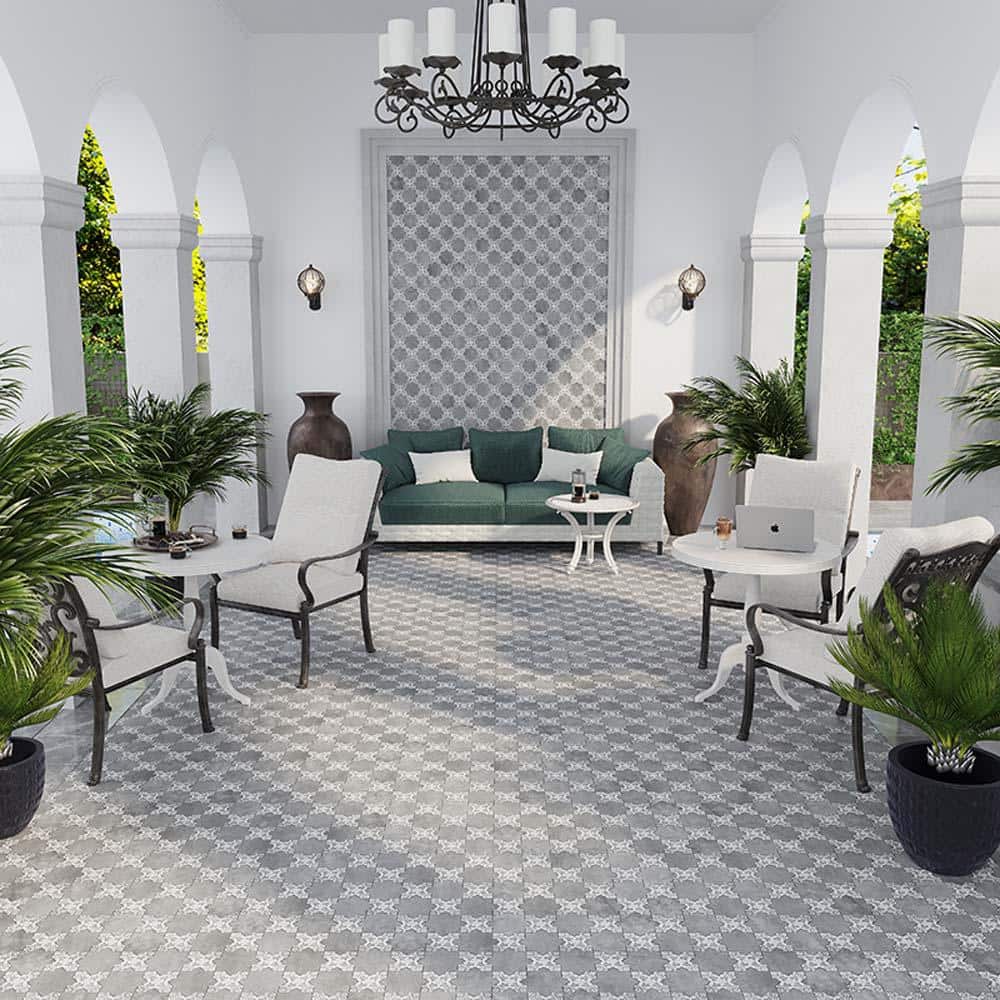 Siena 5.35'' Light Gray Matte Ceramic Cross-Shaped Tile