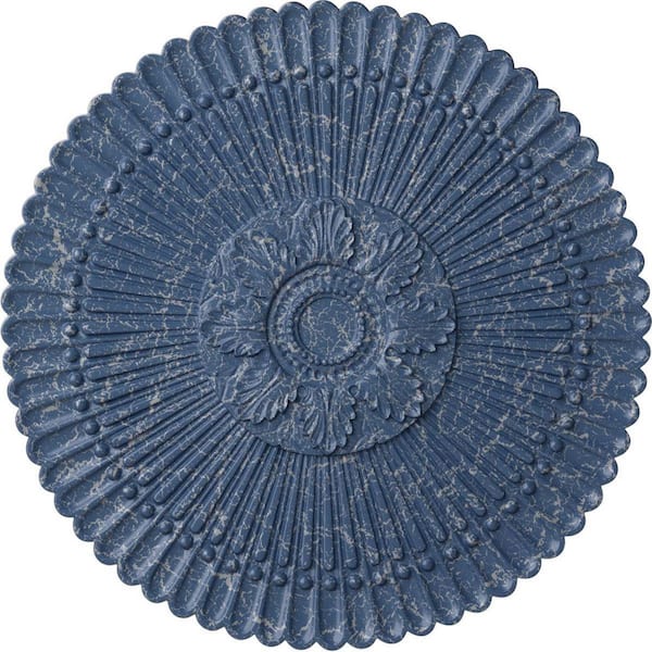 Ekena Millwork 30 in. x 1-1/4 in. Nexus Urethane Ceiling Medallion (Fits Canopies up to 2-3/4 in.), Americana Crackle