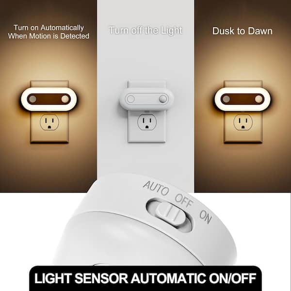 YANSUN Motion Sensor Dusk to Dawn Night Light Plug in [2