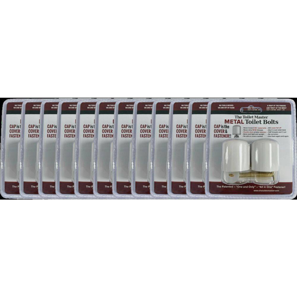 Metal Toilet Master Bolts (12-pack)