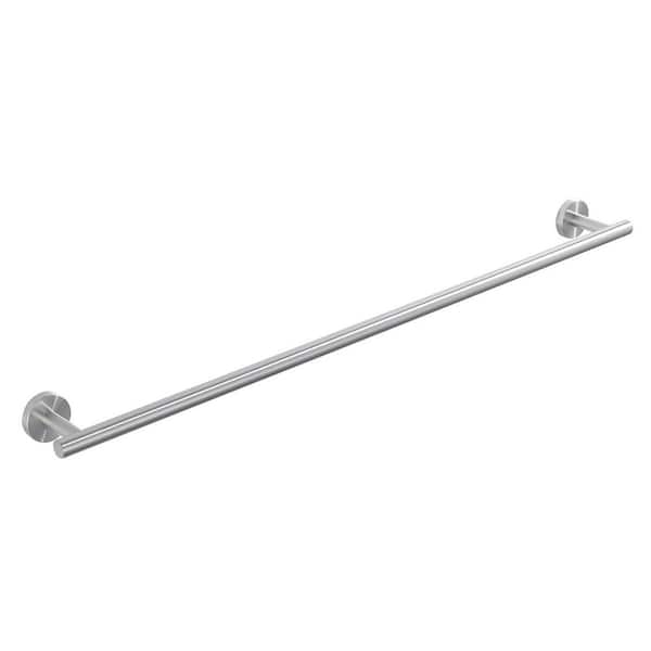 VEVETTA 32 in. Wall Mounted Single Towel Bar in Brushed Nickel