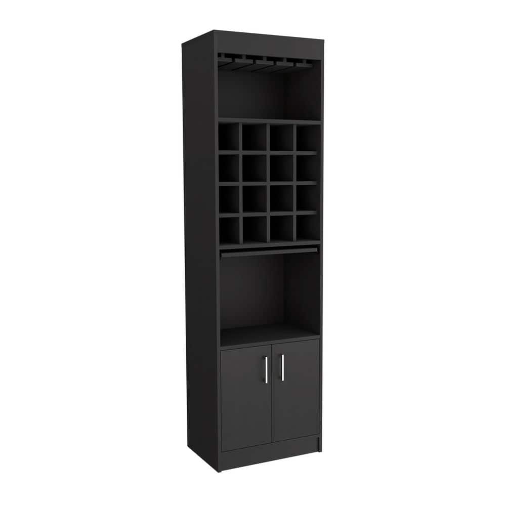 13.30 in. W x 20 in. D x 71.10 in. H Black Particle Board Freestanding Linen Cabinet w/2-Shelves in Black price history on PriceWatchPro