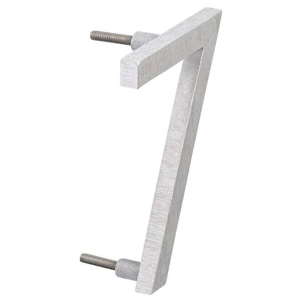 12 x 8.81 x 0.375 Polished Aluminum Montague Metal Products MHN-12-7-F-BA1 Floating House Number