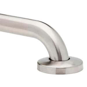 12 in. x 1-1/4 in. Grab Bar in Brushed Stainless Steel