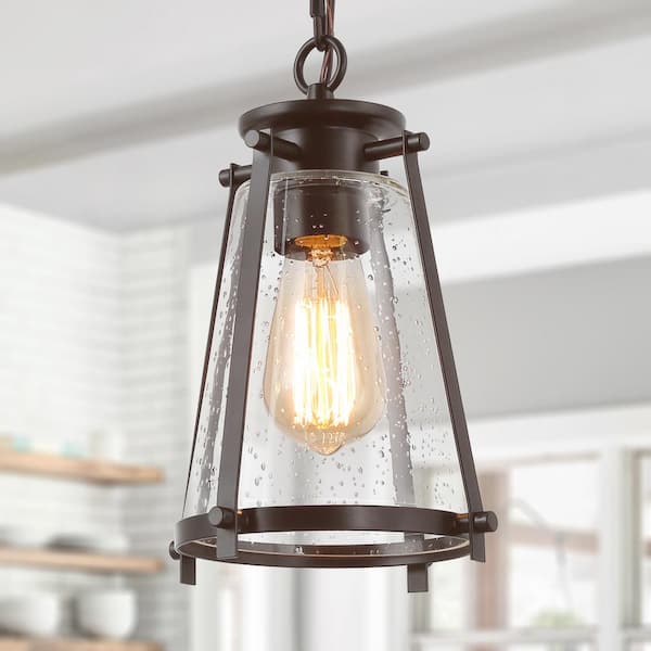 bronze glass pendant light