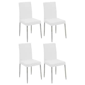Maston White Faux Leather Dining Chairs Set of 4