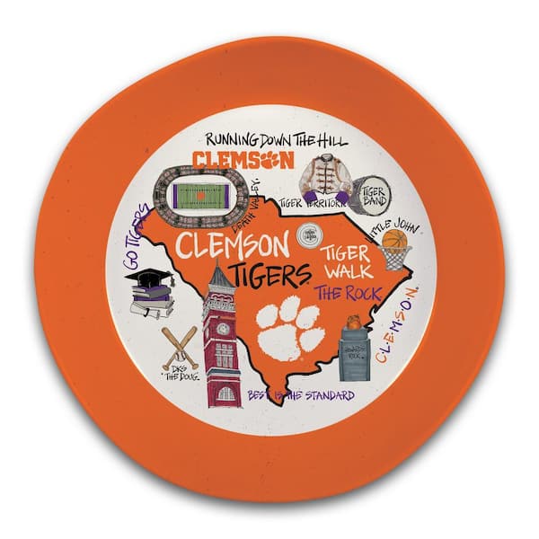 Clemson 13.5 in. 64 fl. oz. Assorted Colors Melamine Serving Bowl
