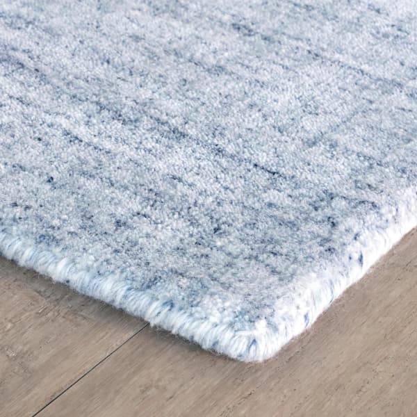 Nordic Hand Loom Knotted Performance Blue 6 ft. x 9 ft. Indoor Area Rug
