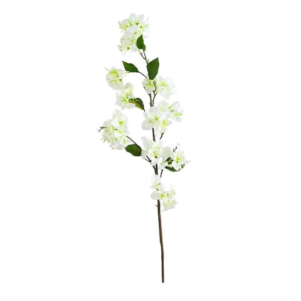Nearly Natural 47 in. Artificial Bougainvillea Flower Stems, (Set of 3)