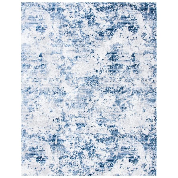 SAFAVIEH Amelia Navy/Gray 10 ft. x 14 ft. Distressed Abstract Area Rug
