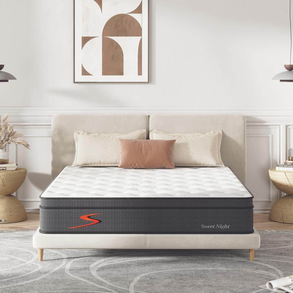 Sweetnight Support King Medium Firm 10 in. Hybrid Mattress, Supportand ...