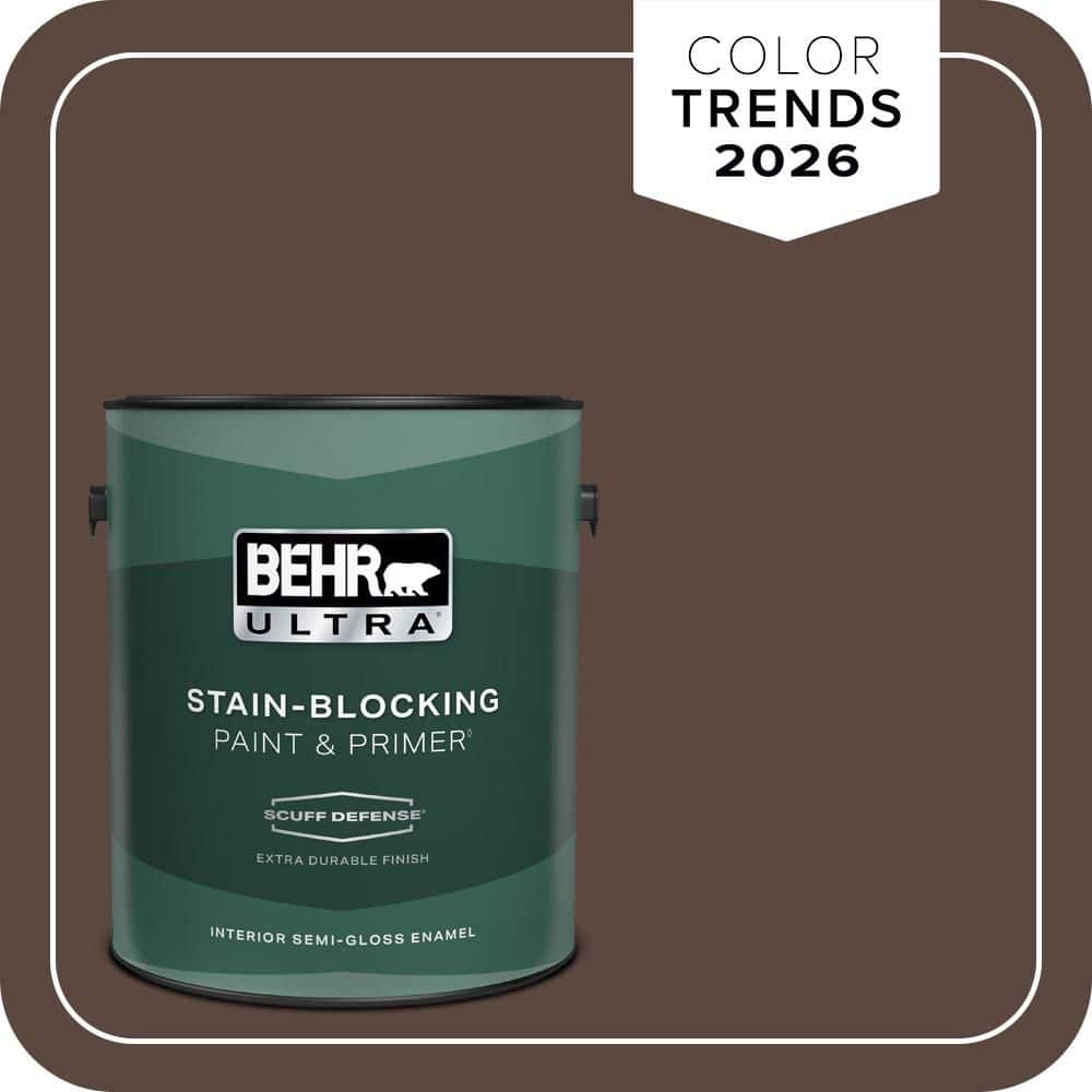 1 gal. #N170-7 Baronial Brown Extra Durable Semi-Gloss Enamel Interior Paint & Primer price history on PriceWatchPro