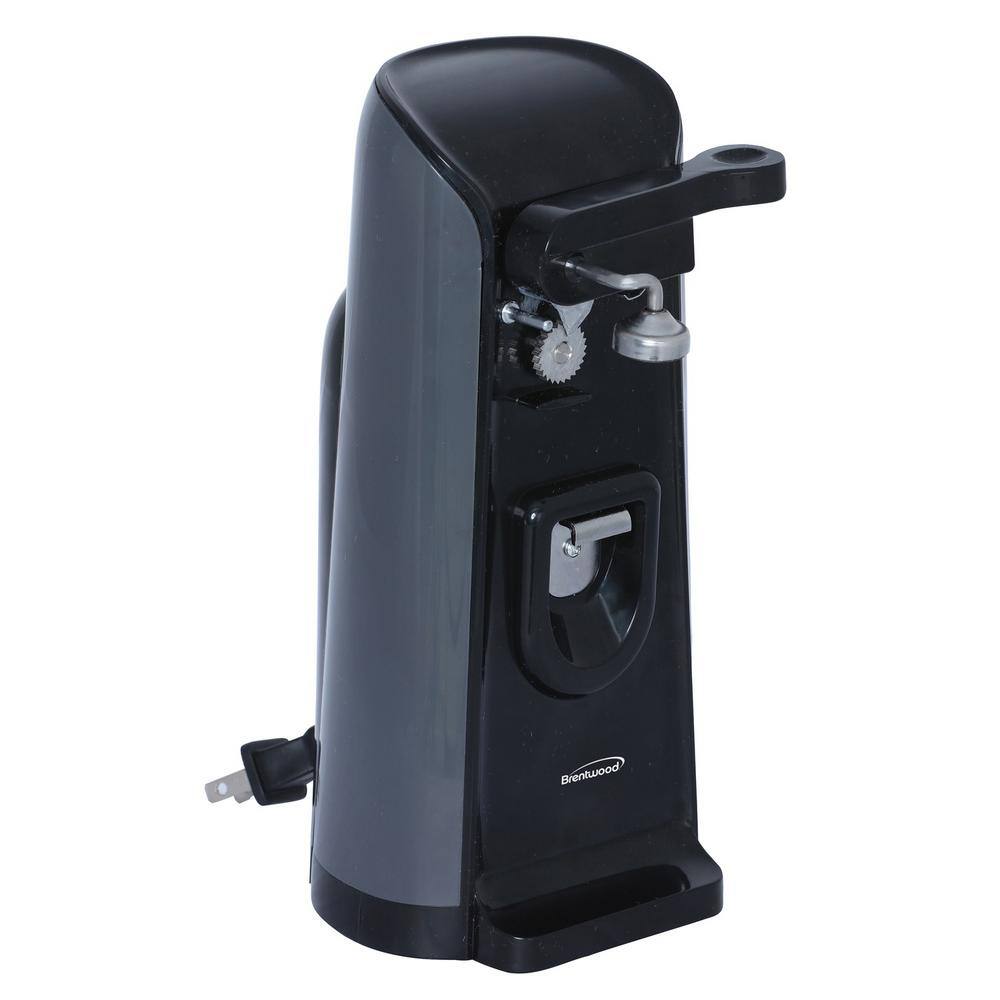 Brentwood Tall Black Electric Can Opener with Knife Sharpener