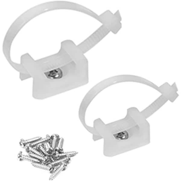 6 in. Cable Zip Tie Base Saddle Type Mounts Anchor Wire Cable Clips Organizer Holders Clamps Fasteners White (75-pack)