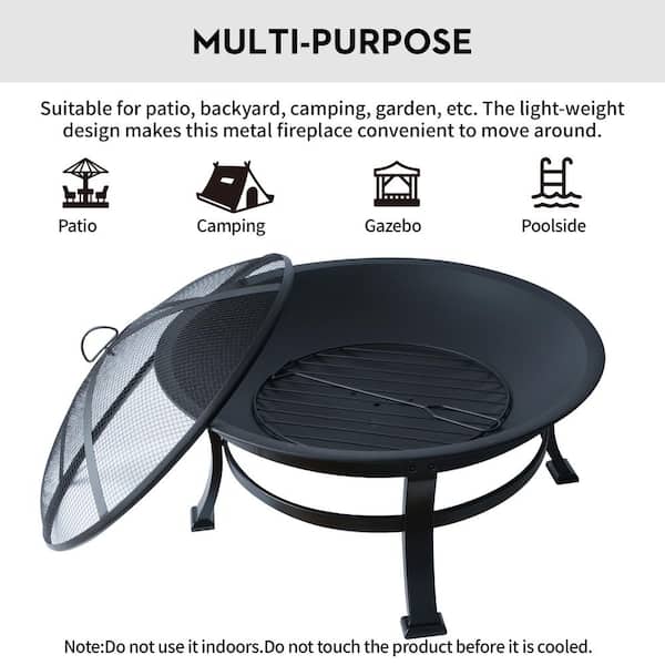 Bestier 30in W Outdoor Wood Burning Fire Pit-Durable Pits Bestier 30in W Outdoor Wood Burning Fire Pit-Durable Pits