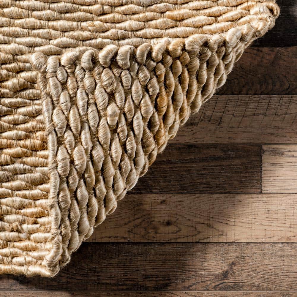 Handcrafted Natural Jute 8' x 10' Rectangular Area Rug
