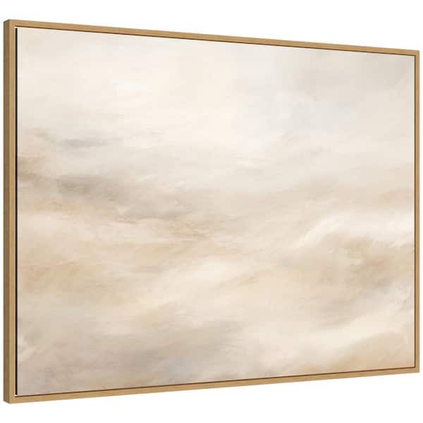 Sylvie "Tonal Abstract Light" by The Creative Bunch Studio Natural Framed Art Print 42 in. x 32 in.