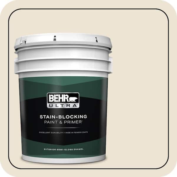 BEHR ULTRA 5 gal. #T14-3 Miami Weiss Semi-Gloss Enamel Exterior Paint & Primer