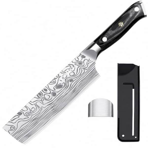German High Carbon Stainless Steel 7 in. Nakiri Chef's Knife with Micarta Handle