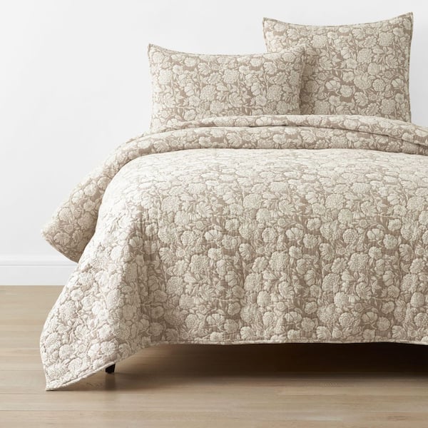 Company Cotton Kyla Floral Beige Twin/Twin XL Cotton Quilt