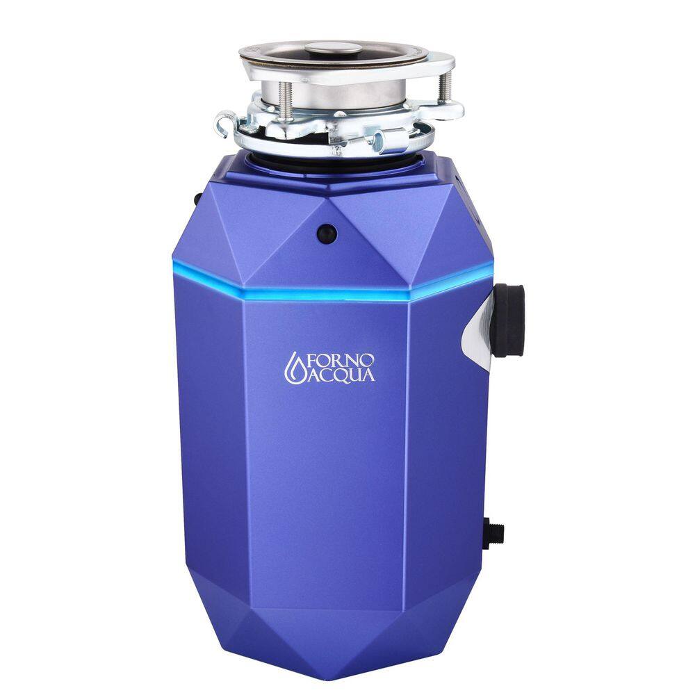 ACQUA Bright DIAMOND Amethyst 1 hp Super Quiet Continuous Feed Garbage Disposal Corded with Pre-Wired Air Switch