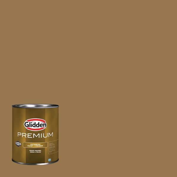 Glidden Premium 1 qt. PPG1092-7 Weathered Wicker Semi-Gloss Exterior Latex Paint