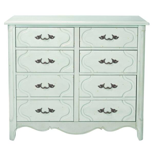 Home Decorators Collection 42 in. W Genevieve Art Blue 8-Drawer Horizontal File Cabinet