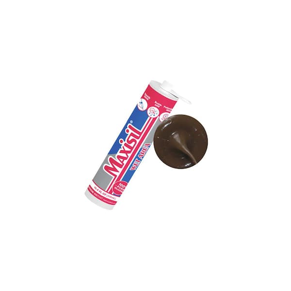 Glass Warehouse Maxisil 10.5 oz. Cocoa (Brown/Tan) Standard Tube Kitchen and Bath Silicone Sealant Tube (4-Pack)