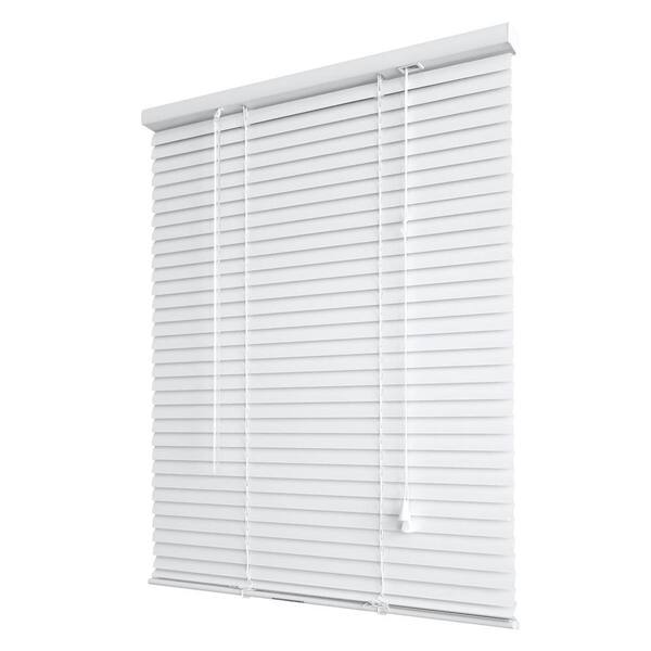 Hampton Bay White 1 in. Aluminum Mini Blind - 30 in. W x 64 in. L (Actual Size is 29.5 in. W x 64 in. L)