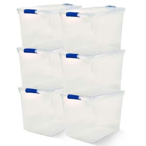 HOMZ 112 Quart Storage Container 2 Pack with 66 Quart Storage