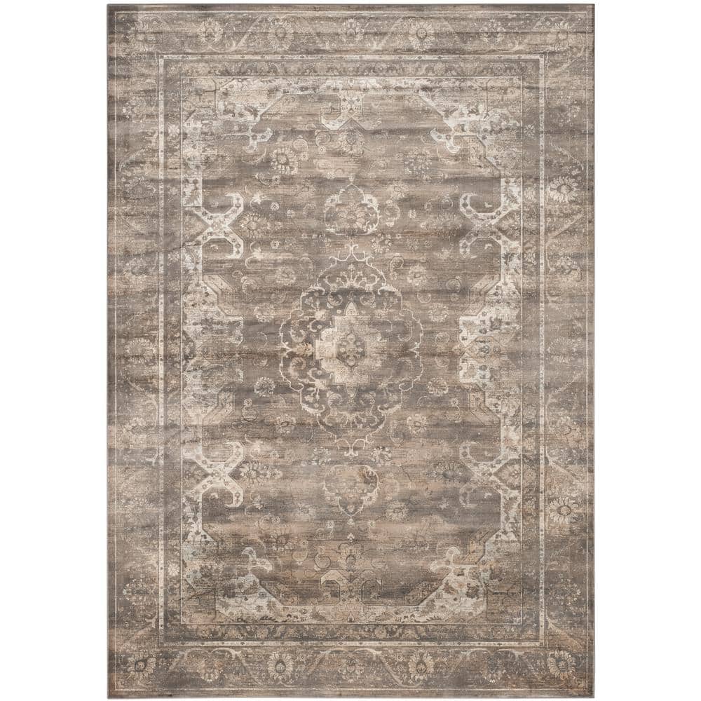 SAFAVIEH Vintage Cennetig Traditional Area Rug, Soft Anthracite, 8' x 10'