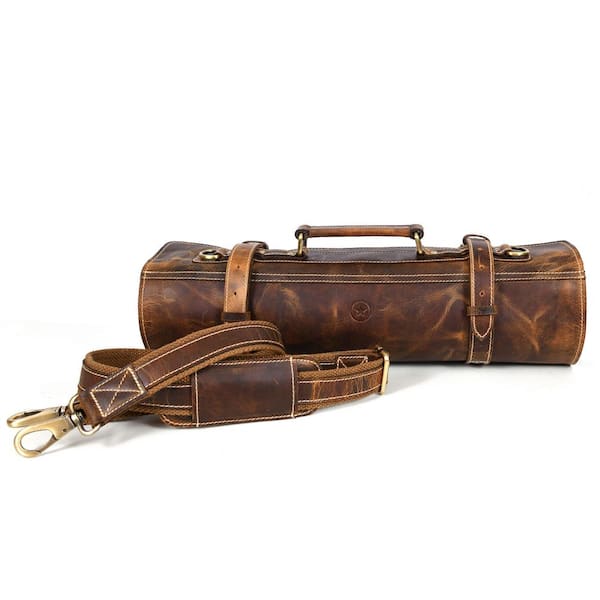 Leather Knife Roll Bag - Vosteed