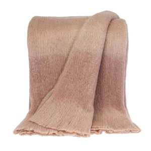 Charlie Coral Solid Acrylic Throw Blanket