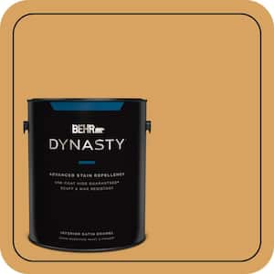 1 gal. #MQ4-10 Amber Brew One-Coat Hide Satin Enamel Interior Stain-Blocking Paint and Primer