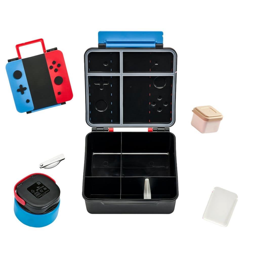 Wudkey Game Bento Box for Kids with 9oz Food Thermo Jar, Folding
