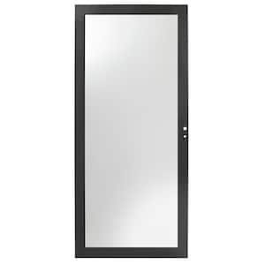 4000 Series 32 in. x 80 in. Black Right-Hand Full View Aluminum Storm Door - Laminated Safety Glass