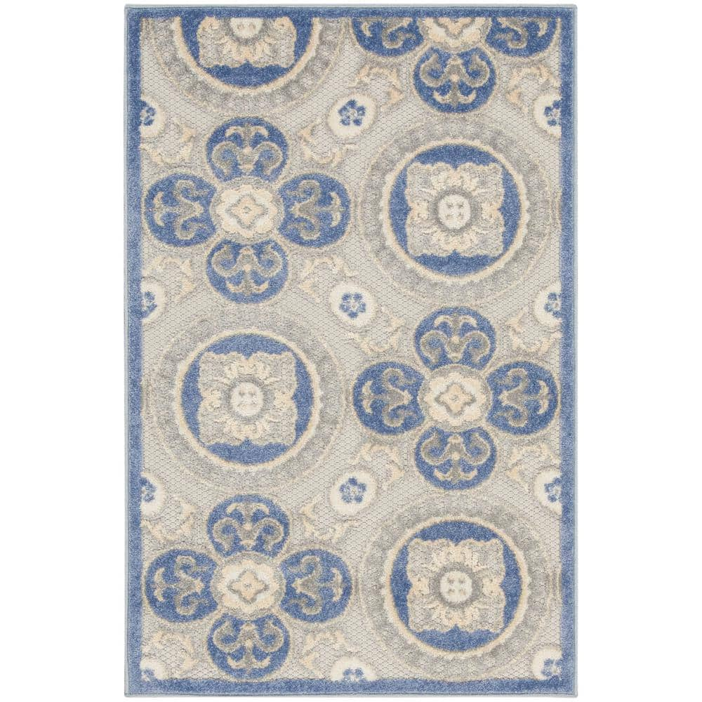 Alloha Blue In/out 3x4 Area Rug, Outdoor - Rugs