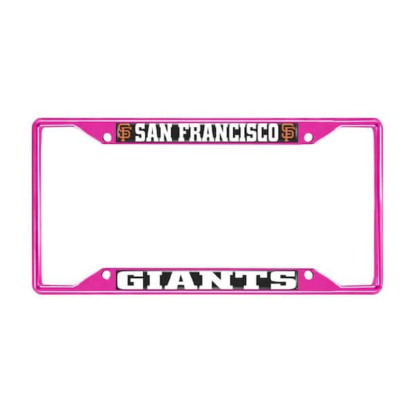 FANMATS Universal Fit MLB - San Francisco Giants License Plate Frame - Pink