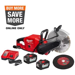 M18 FUEL ONE-KEY 18V Lithium-Ion Brushless Cordless 9 in. Cut Off Saw Kit W/(2) 12.0Ah Batteries & Rapid Charger