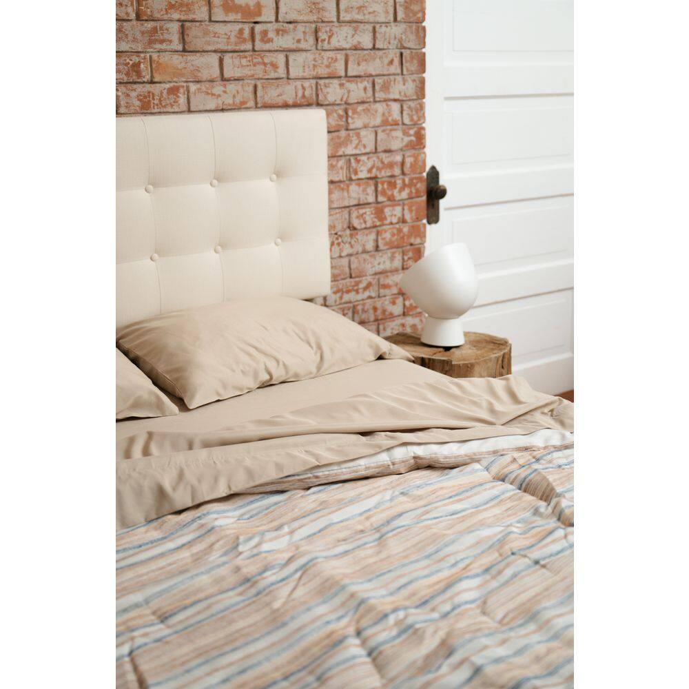 Khaki King Bamboo and Microfiber 4-Piece Sheet Set