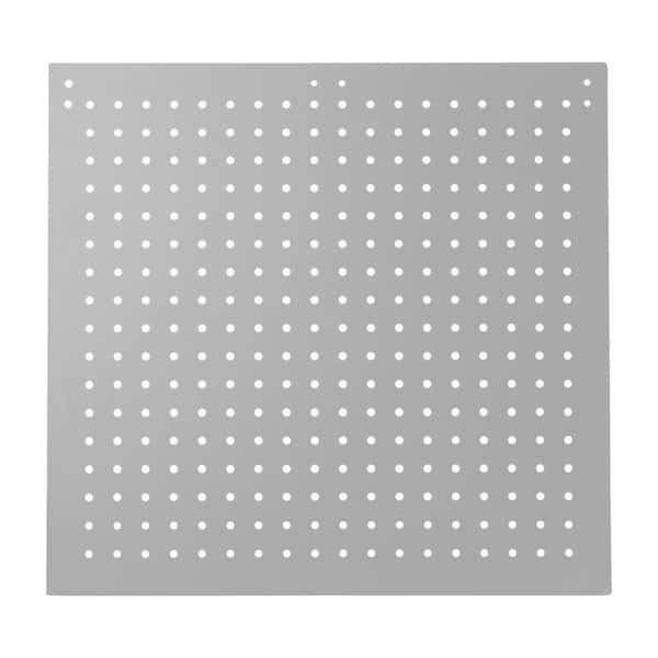 National Public Seating 19 in. H x 20 in. W Grey Peg Boards (2-Piece per Box with 50 Hooks)