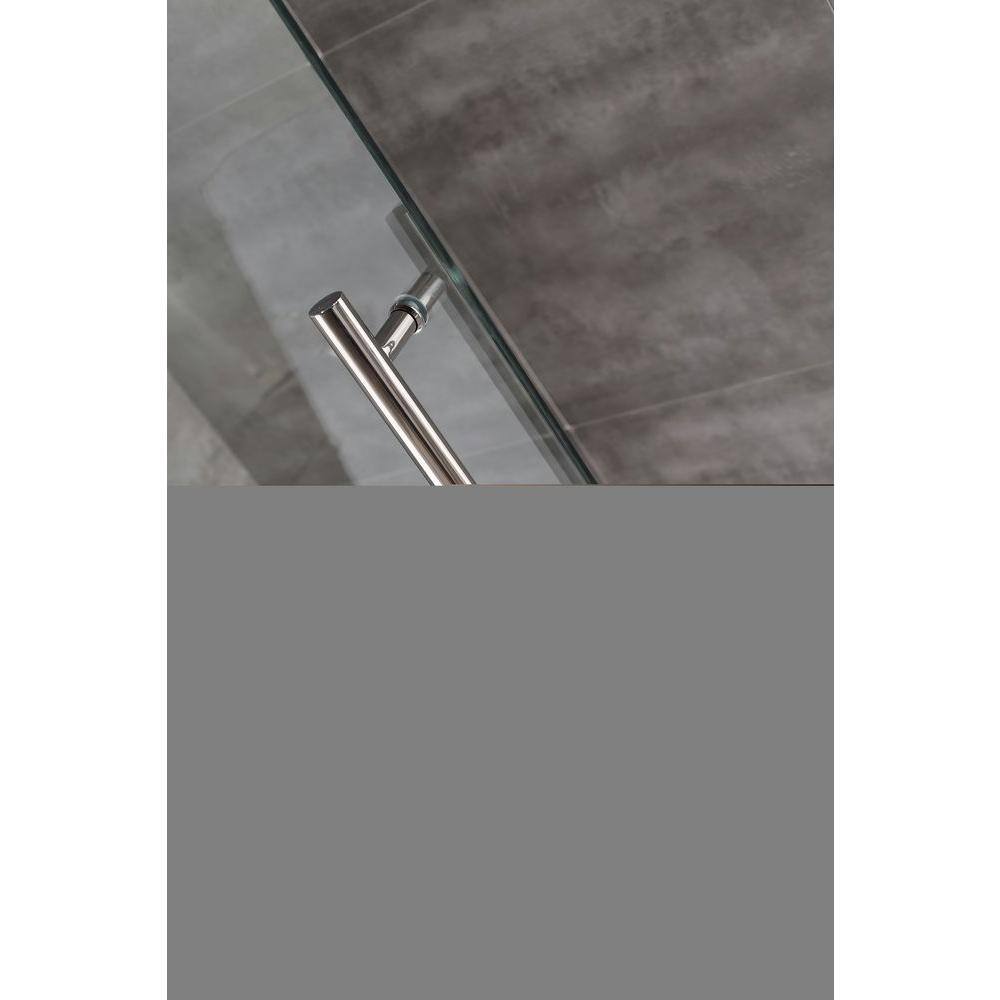 Langham 60" Frameless Sliding Shower Door with Chrome Finish
