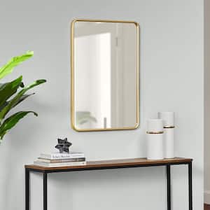 Medium Rectangle Gold Framed Mirror (22 in. W x 31 in. H)