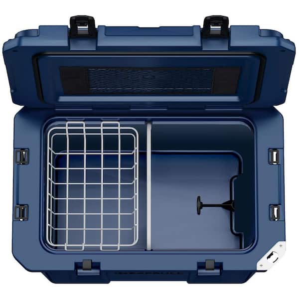 Hooure 60 qt. Navy Blue Outdoor Food Cart, Insulated Ice Chest