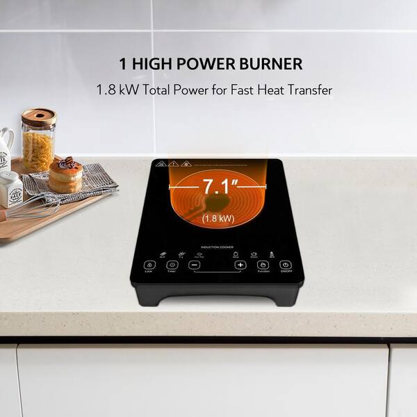 Trifecte 11 in. 1 Element 1800-Watt Induction Cooktop in Black