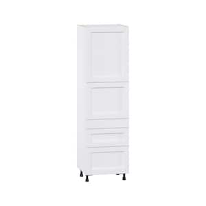 Mancos Bright White Shaker Assembled Pantry Kitchen Cabinet with Inner Drawers (24 in. W x 84.5 in. H x 24 in. D)